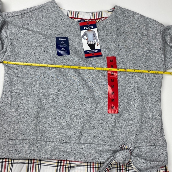 Izod Tie Front 2-Fer Sweatshirt NWT Size M Women’s - Picture 11 of 11